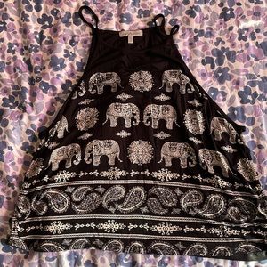 Elephant print tank